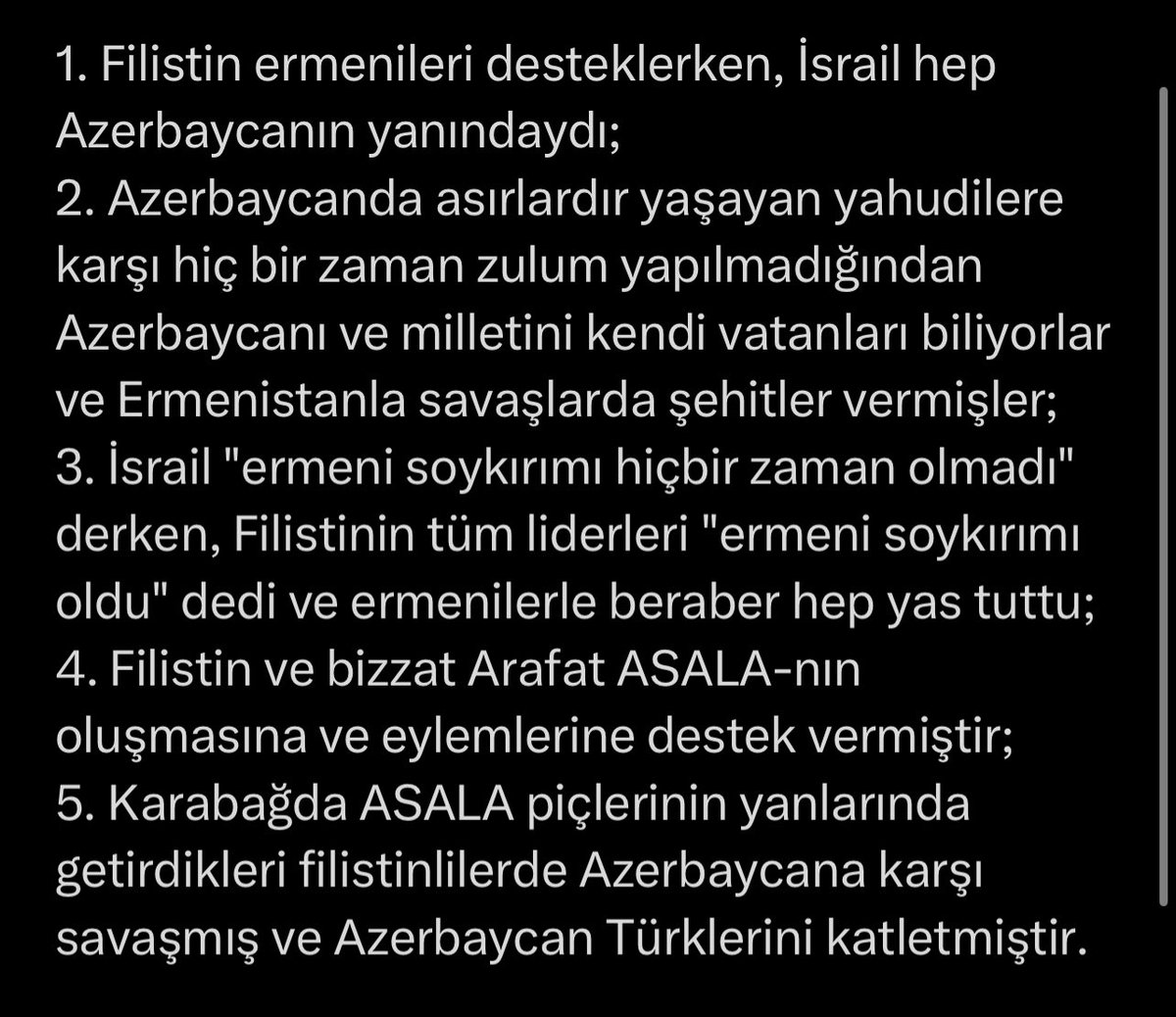 AytajGarayeva's tweet photo. @10_Osman_10 @GecmisteBugunnn @ConflictTR Gerizekalı, bak mala anlatır gibi anlatılmış, oku bunları ve olmayan beynin ile düşün,Filistin hep Azerbaycan ın düşmanının yanında yer aldıysa, Azerbaycan neden Filistini desteklesin? Siz sırf “müslüman”diye bunların bir yerine gire bilirsiniz ama biz yanımızda olanın yanındayız https://t.co/fNd5owKrP4