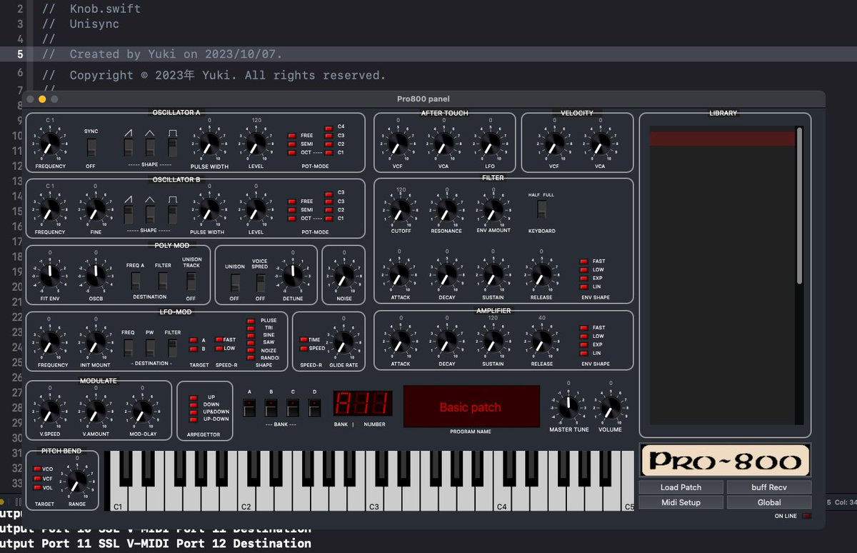 prophet900's tweet photo. 今日は雨だったのでPro-800のエディタのUI作ってみた。
Propthet-600より、すごく多くのパラメタで音作れるんね！
今年のクリスマスプレゼント🎁 これでーサンタさん！！ https://t.co/OVWlgLl8nN