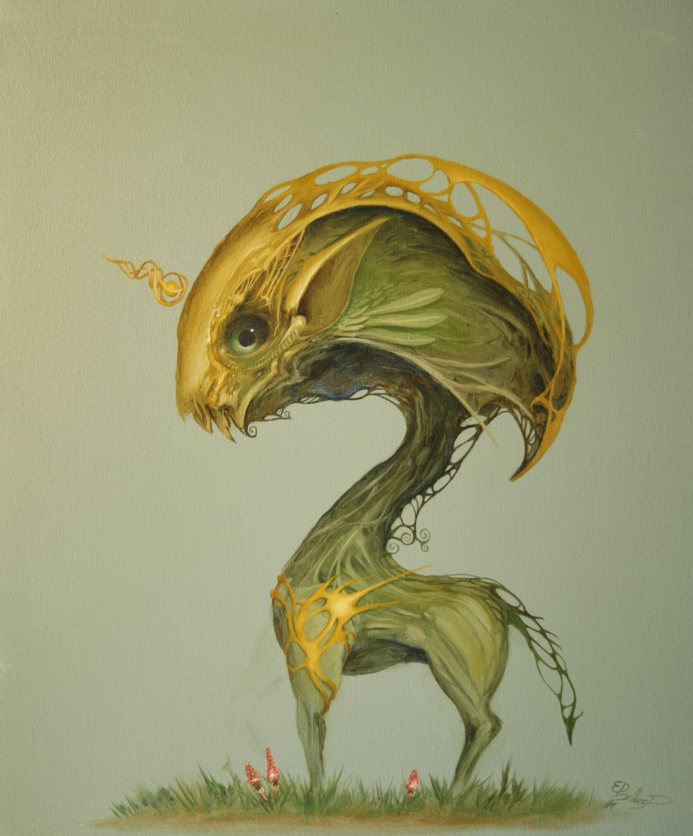 Unicorn,
Oil on Canvas,
60x50cm,