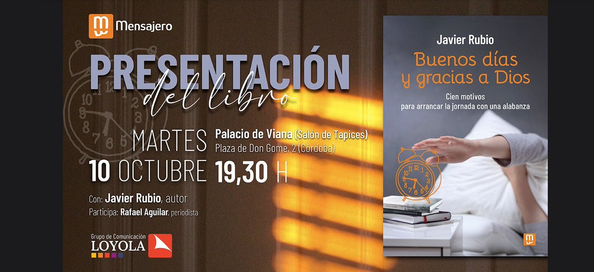 Este martes 10 de octubre en el Palacio de Viana a las 19.30. Os esperamos.