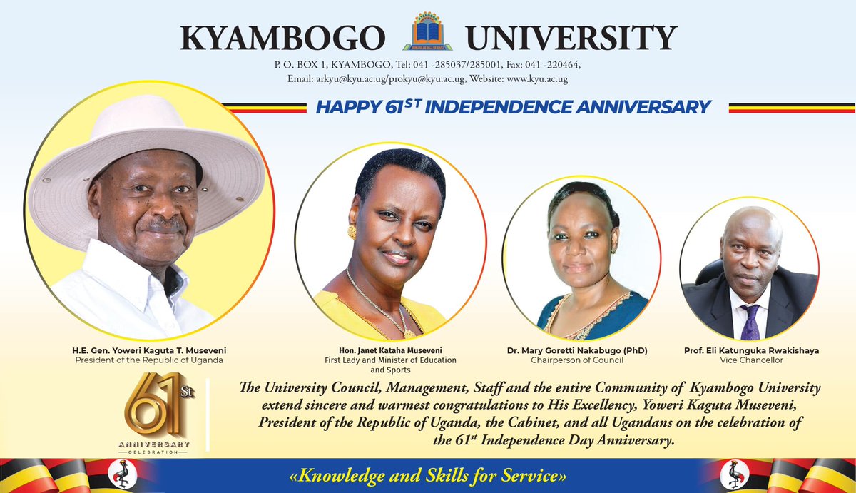 ASKyambogo's tweet photo. Yet another one, we celebrate you, UGANDA!!
Happy Independence💪 https://t.co/8LN8gGPY81