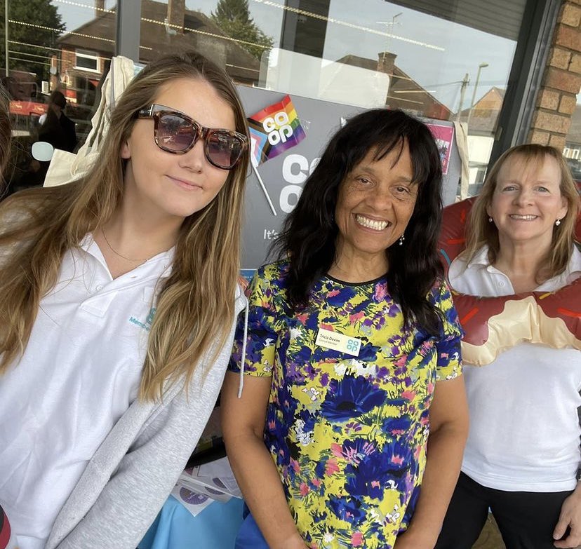WokingCoopMP's tweet photo. Great day at the #Horsell #Coop store speaking to the community about our membership scheme covering the pillars of: fair access to food, social mobility, mental well-being, cost of living,  opportunities for young people and more!! #itswhatwedo #membersvoice https://t.co/Q6l9yA6v3r