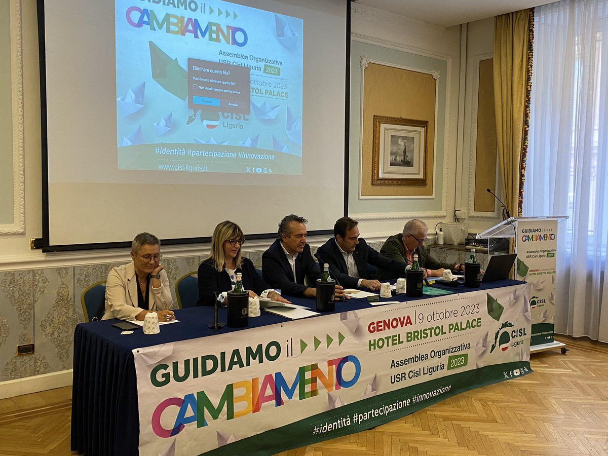 CislLiguria's tweet photo. Inizia l’assemblea organizzativa della Cisl Liguria con la relazione del segretario generale Cisl Liguria Luca Maestripieri alla presenza della segretaria nazionale Cisl Daniela Fumarola @CislNazionale https://t.co/jwjyAnvzkj