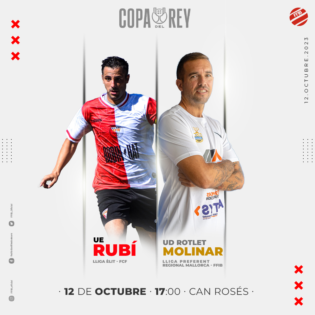 🏆 𝗤𝘂𝗲𝗿𝗲𝗺𝗼𝘀 𝗷𝘂𝗴𝗮𝗿 𝗹𝗮 𝗖𝗼𝗽𝗮 𝗱𝗲𝗹 𝗥𝗲𝘆

⚽️ Esta semana puede ser histórica para nuestro <a href="/udrotletmolinar/">Rotlet Molinar</a> 

¡A por todas! 🆚 <a href="/UERubi/">Unió Esportiva Rubí</a> 

#4illes1futbol