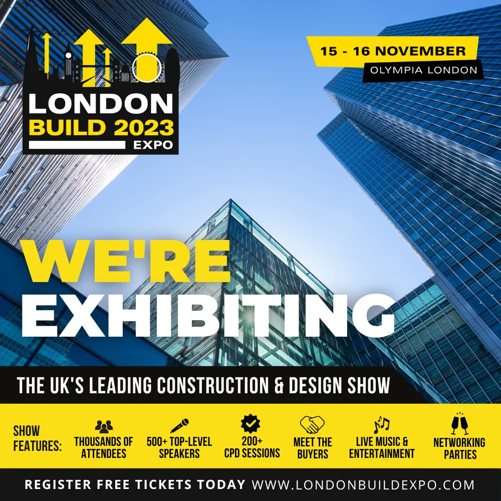 We'll be exhibiting at London Build Expo 2023 on 15th &amp; 16th November at Olympia London.

See you there on 15th or 16th November, stand J104!