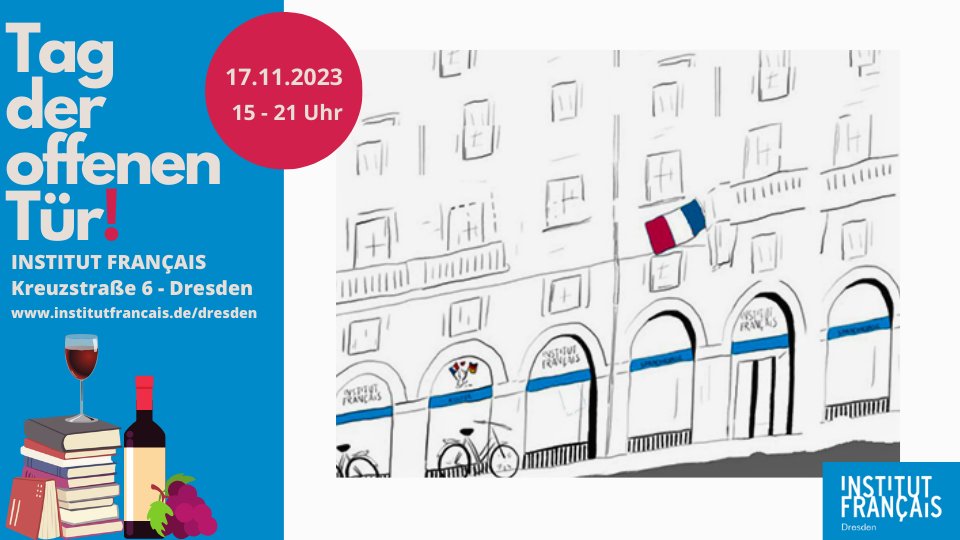 Das @IfDresden öffnet seine Türen am📅17.11.! Tauchen Sie in unsere kleine französische Welt ein und probieren Sie ein Stück Frankreichs! 🇫🇷🍷 Eintritt frei!
