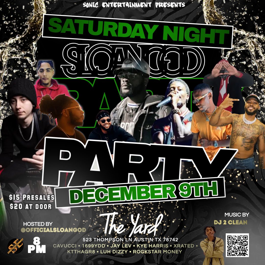 thesloangod's tweet image. #Sloangod will be a hosting a show in Austin TX Dec 09, 2023.

Presales are available for the first 25 buyers ! Once presales are finished ticket will only be purchasable at the door so don’t wait ! #austinTx #thingstodoinaustin #LivePerformance