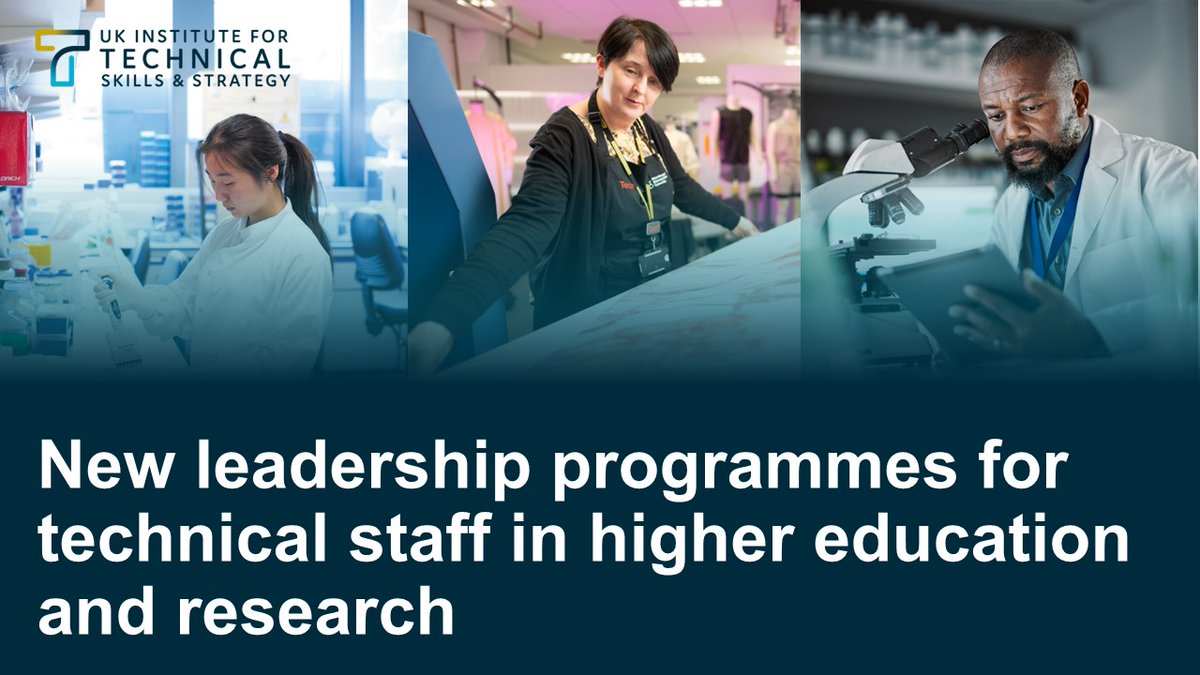 NEW technical leadership programmes for technicians in #highered & #research⤵️ 💫Herschel Programme for Women in Technical Leadership 💓Vivien Thomas Technical Leadership Programmes ✅@ResEngland funded, for technical leaders from all disciplines ➡️itss.org.uk/technical-lead…