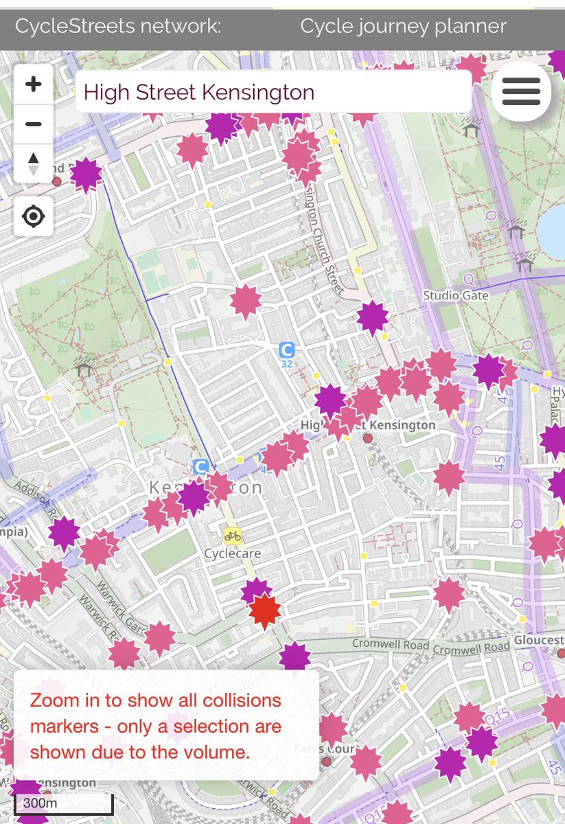 Updated @cyclestreets collision data for 2022. Here’s High Street Kensington, just for that period, reported collisions only, on the section @rbkc are doing literally nothing for 🚲 safety because it would “take too long”. It’s a disgrace. bikedata.cyclestreets.net/collisions:fie…