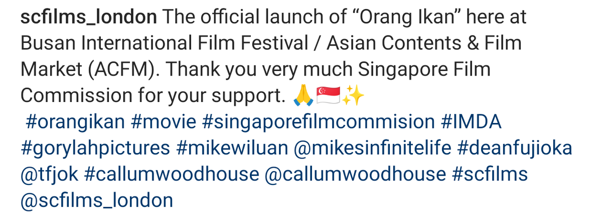 erikottafambam's tweet photo. #OrangIkan
韓国 釜山国際映画祭にて正式発表✨
おめでとうございます🎉
シンガポールのサポートに感謝🇸🇬🙏
英国・シンガポール・インドネシア・日本の国際的プロジェクト楽しみです
👏😊💖
https://t.co/KZA4LrNCpN
#MikeWiluan
#CallumWoodhouse
#DeanFujioka
#ディーンフジオカ
#藤岡靛
#SCfilms https://t.co/ZIOYuFdRa9