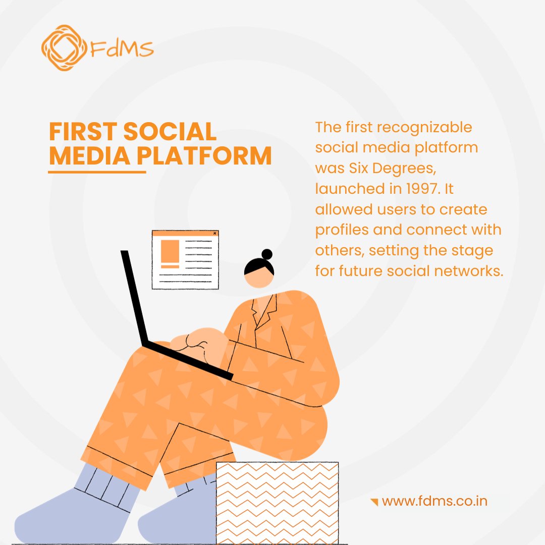 goFanatisch's tweet photo. Celebrating Social Media History 📜🌐 Did you know? The first recognizable social media platform, Six Degrees, emerged in 1997, paving the way for the digital connections we cherish today. 🚀 . . #fdms #gofanatisch #SocialMediaHistory #SixDegrees #DigitalRevolution #TechTrivia https://t.co/4rIbGS76m3