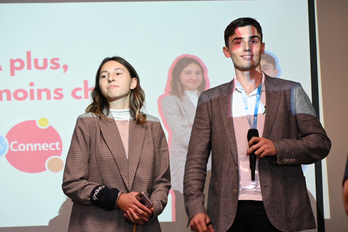 Anthony Bouvier et Florine Deronza issus des masters du campus : 𝐜𝐞𝐬 𝐞́𝐭𝐮𝐝𝐢𝐚𝐧𝐭𝐬 𝐪𝐮𝐢 𝐨𝐧𝐭 𝐞𝐧𝐯𝐢𝐞 𝐝’𝐞𝐧𝐭𝐫𝐞𝐩𝐫𝐞𝐧𝐝𝐫𝐞! 
Cette année c’est sur le concours #Ainpuls qu’ils ont décidé de se positionner pour travailler sur leur nouveau projet ! 👏
