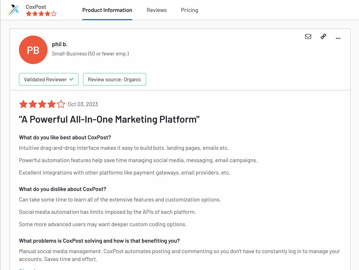 CoxPost's tweet photo. #CoxPost is a #buffer #manychat #chatfuel #pubbler alternative AI-powered Social Media Chatbot, Post-scheduling, and Marketing Platform That Helps Businesses and Individuals Manage Their Social Media Presence Effectively.
Try CoxPost https://t.co/qqGYMbg8yD https://t.co/fZLWFLoozN