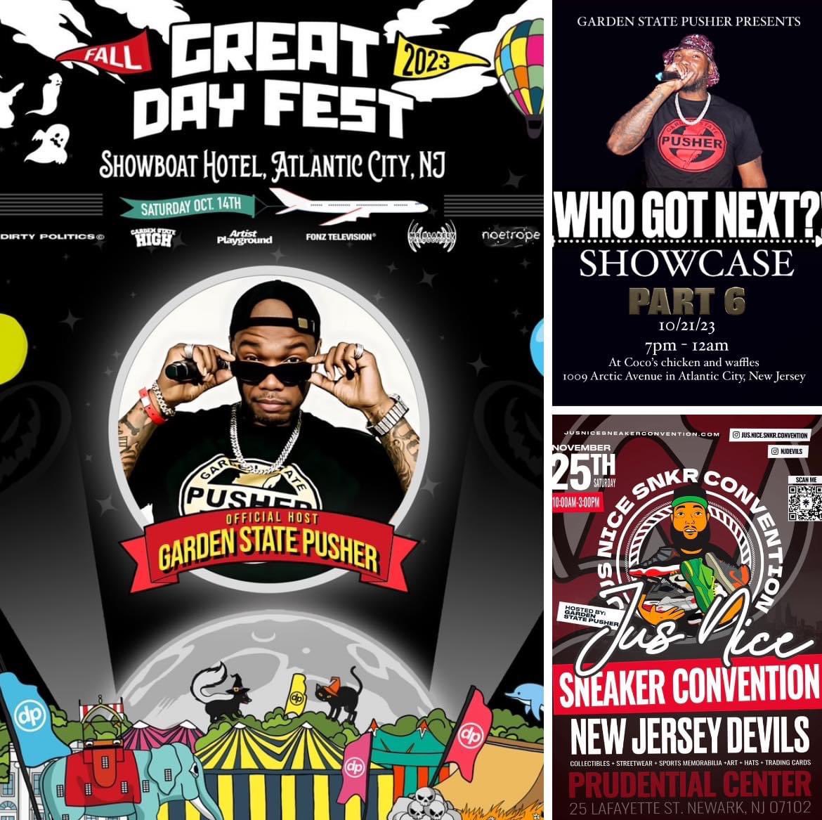 acgsp62's tweet photo. π«‘Next events #Gsp hosting/Performing
10/14 #GreatDayFest showboat Atlantic City Nj
10/21 #WhoGotNextShowcase in Atlantic City Nj
11/25 #JusNiceSneakerConvention in Newark Nj
ππΎI appreciate the love! #GSPpodcast
#NoFeatures2 Book #GardenStatePusher to host all events..
π― https://t.co/Ew0V5kNToS