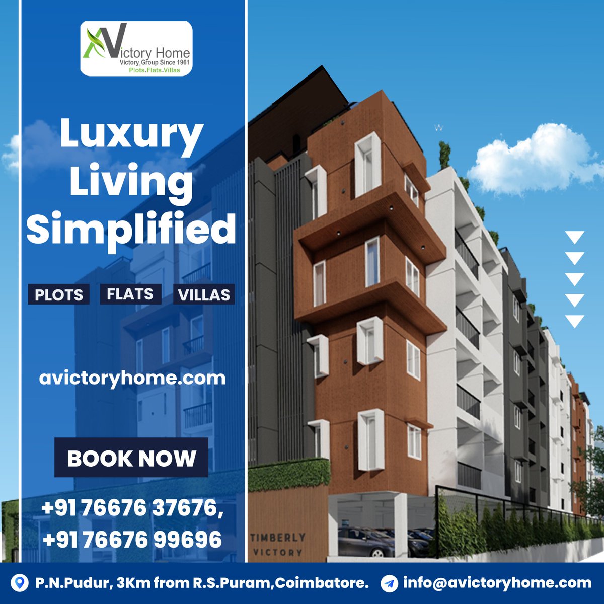 Avictorygroup's tweet photo. Luxury Living Simplified ! AVictory Home.

Call us to know about +91 76676 37676.

https://t.co/AiOQ8g3Lsi

#avictoryhome #premiumhomes #modernliving #environmentalfriendly https://t.co/PB3DVA9dCx