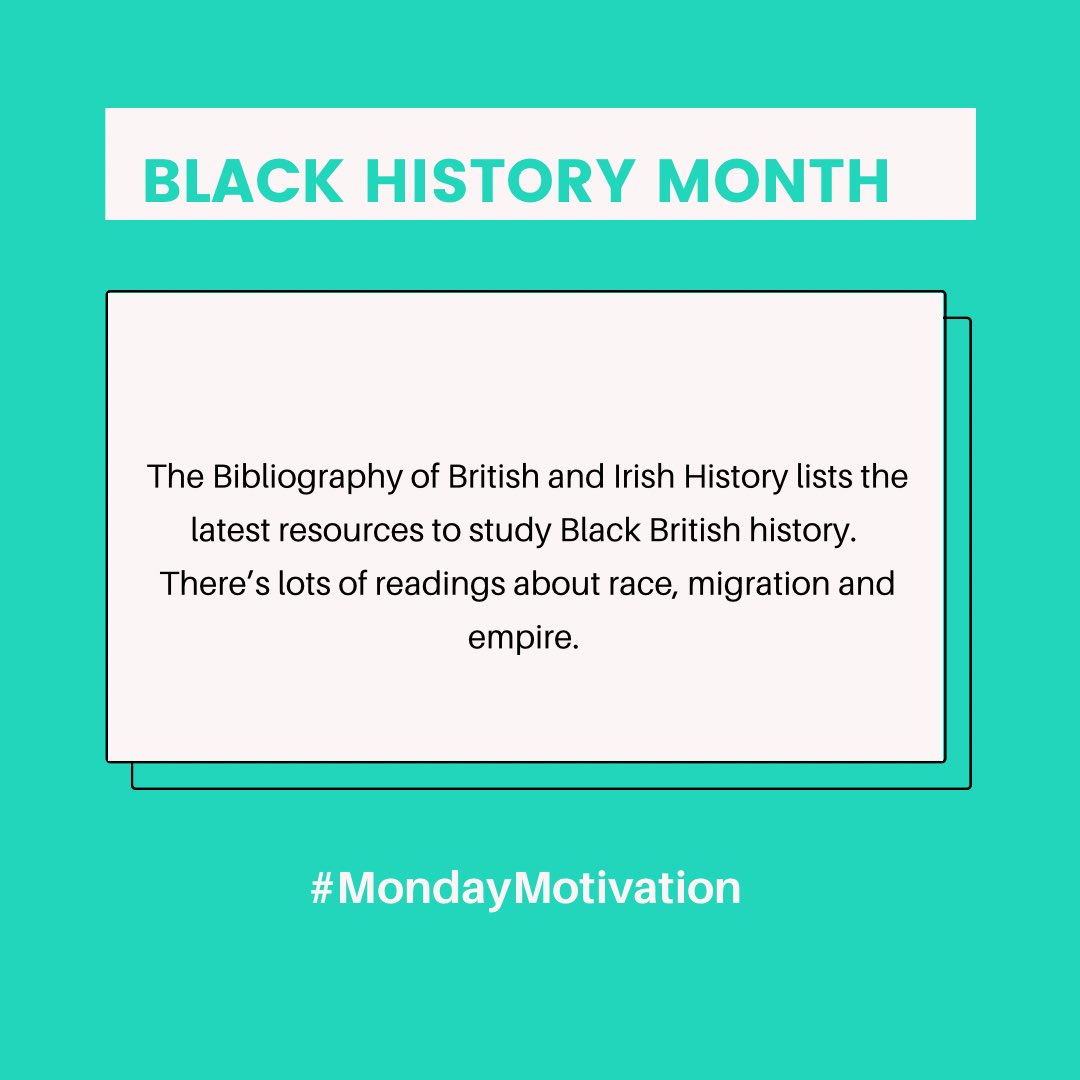Are you researching Black British history in #Hampshire or your local area more broadly this #BlackHistoryMonth? Check out the fantastic @ihr_history Bibliography of British and Irish History for resources to support your research #MondayMotivation blog.history.ac.uk/2021/10/black-…