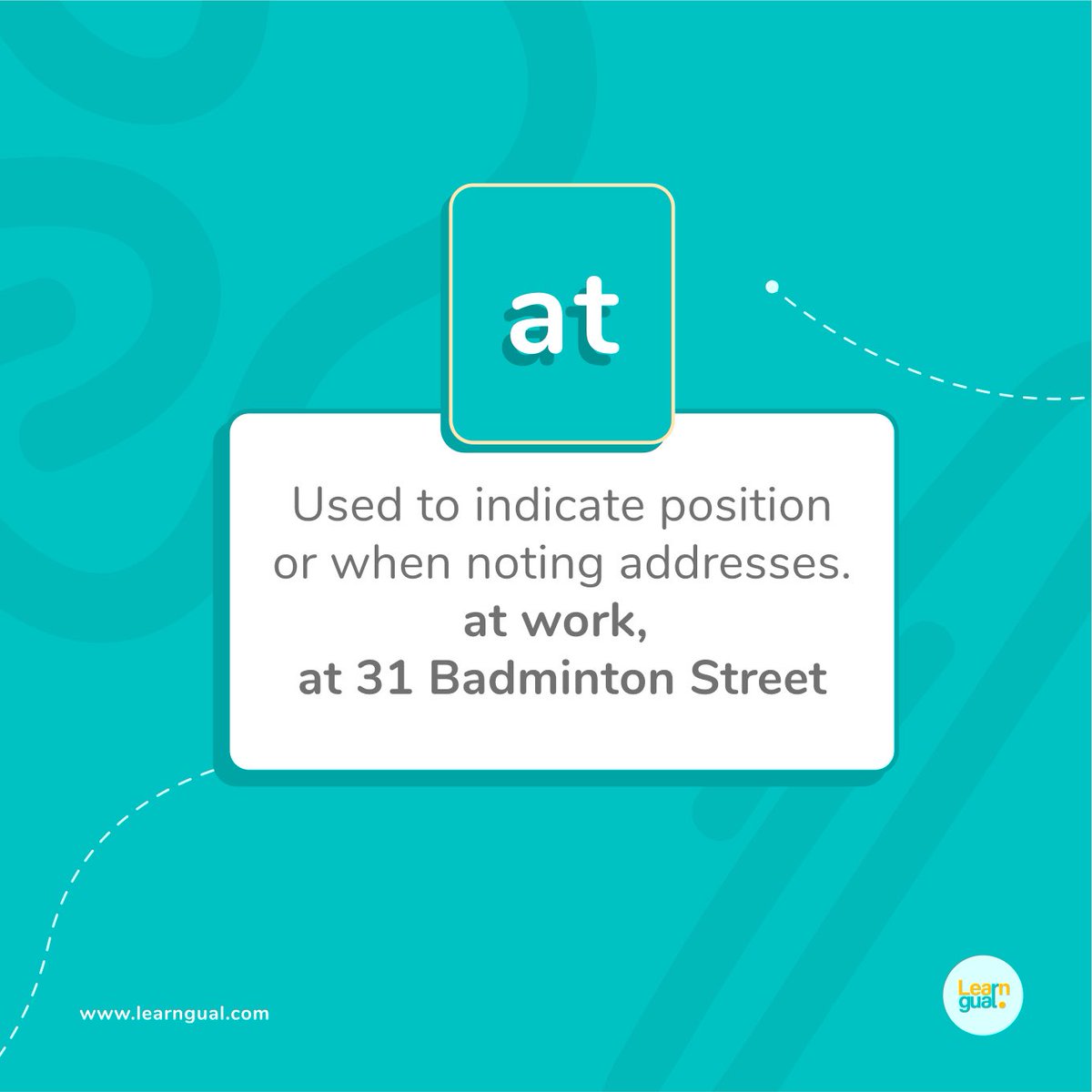 learngual's tweet photo. Caption: Mastering ‘in,’ ‘at,’ and ‘on’ prepositions for precise communication is a journey worth taking!

#learngual #languagelearning #communicatewithconfidence #grammargoals #placeprepositions https://t.co/CzvaeHceiF