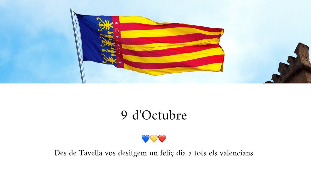 Feliç 9 d'Octubre 💙💛❤

#DiadelaComunitatValenciana