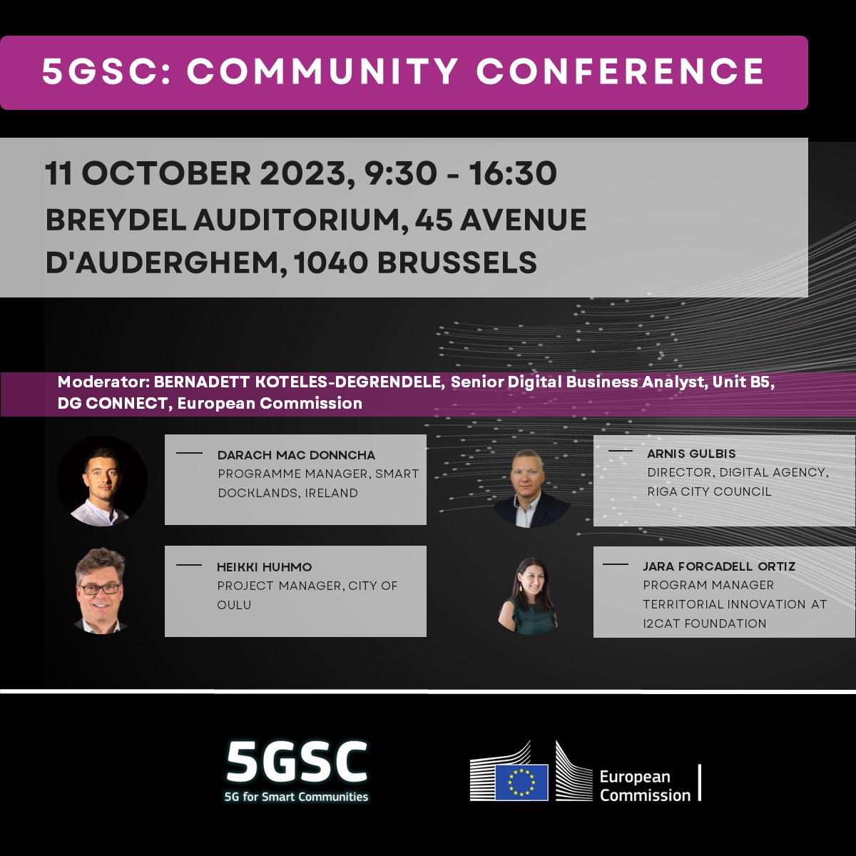 connectivityEU's tweet photo. ⏱️Only 2 days left
🔵#5GSmartCommunities Conference🔵
Join the #roundtable : The “smart communities” perspective - Good practices and use case ideas
🗓️11 October - #Brussels
Info & Registration👉https://t.co/i1RWG7LKEv
#5GSC #ConnectivityEU #5G https://t.co/fb3bJ4ttnc