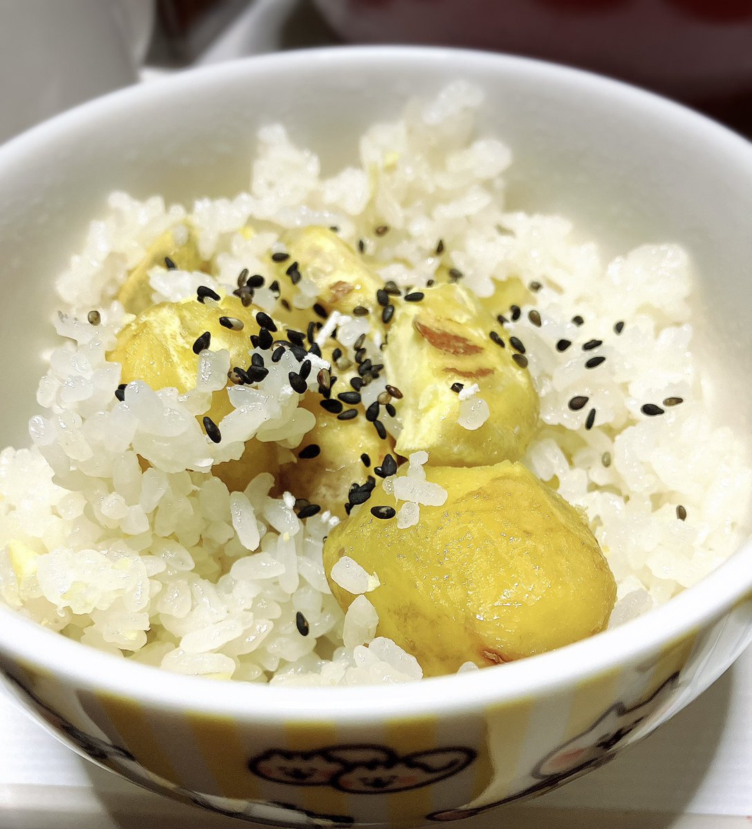 今夜は栗ご飯🌰