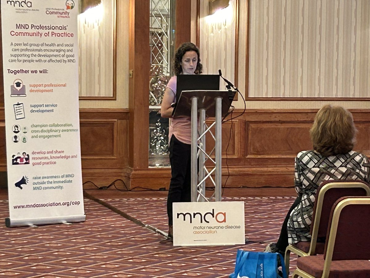 mndeducation's tweet photo. Our Keynote speaker Trish Sealy, Consultant in Palliative Medicine, setting the scene for the day. #MNDNetworking https://t.co/DONCgZFc71