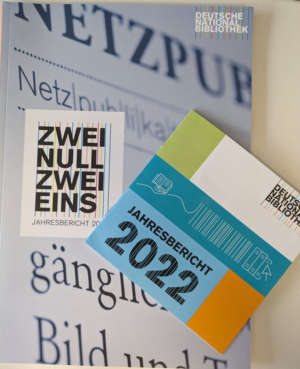 Irgendwas ist am diesjährigen Jahresbericht von  <a href="/DNB_Aktuelles/">Deutsche Nationalbibliothek</a> anders. ;-)
jahresbericht.dnb.de/Webs/jahresber…