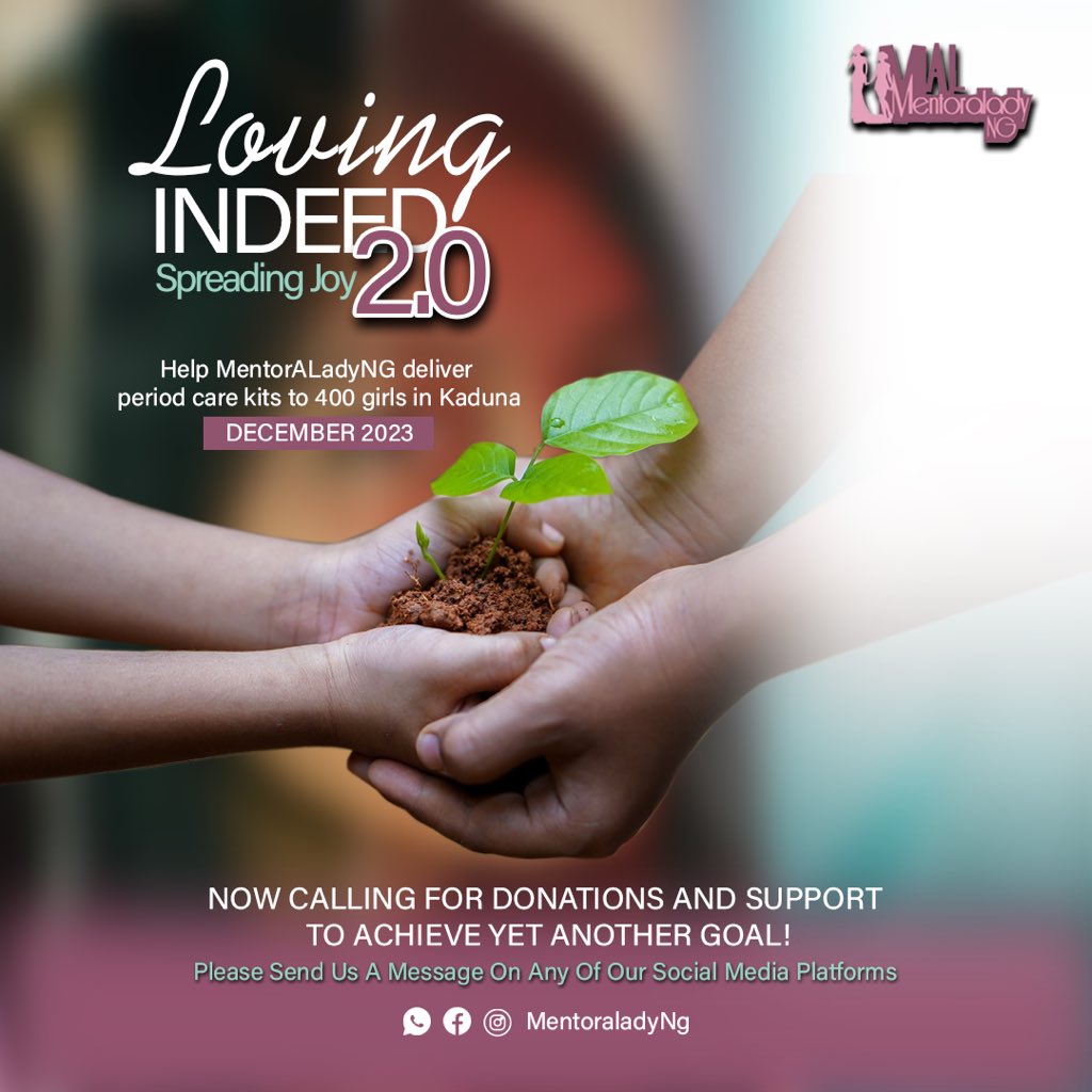 PurpleMentors's tweet photo. Loving In Deed 2.0 is on a mission to empower 400 girls in Kaduna, and your support can make all the difference. Every donation counts, no matter the size. Let's come together and spread joy. Donate today!

Your donation = smiles + dreams. 

Donation link below https://t.co/AwTAk8UXov