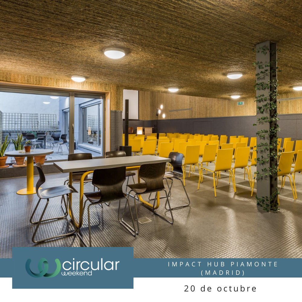 circularweekend's tweet image. ¿Qué te llevarás en #Circularweekend?

📍 Evento presencial en Impact Hub Piamonte
👩🏽‍💻 Programa de Aceleración Circular
🌍 Metodología Ecocanvas

Gracias a nuestros patrocinadores @MAPFRE_ES y @Bankinter el evento es totalmente gratuito. ¡Apúntate! 👉🏽 eventbrite.es/e/registro-cir…