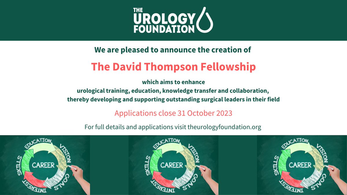 #TUF is pleased to announce the creation of The David Thompson Fellowship, which aims to enhance urological training, education, knowledge transfer & collaboration, so developing & supporting outstanding surgical leaders in their field. Find full details theurologyfoundation.org/professionals/…