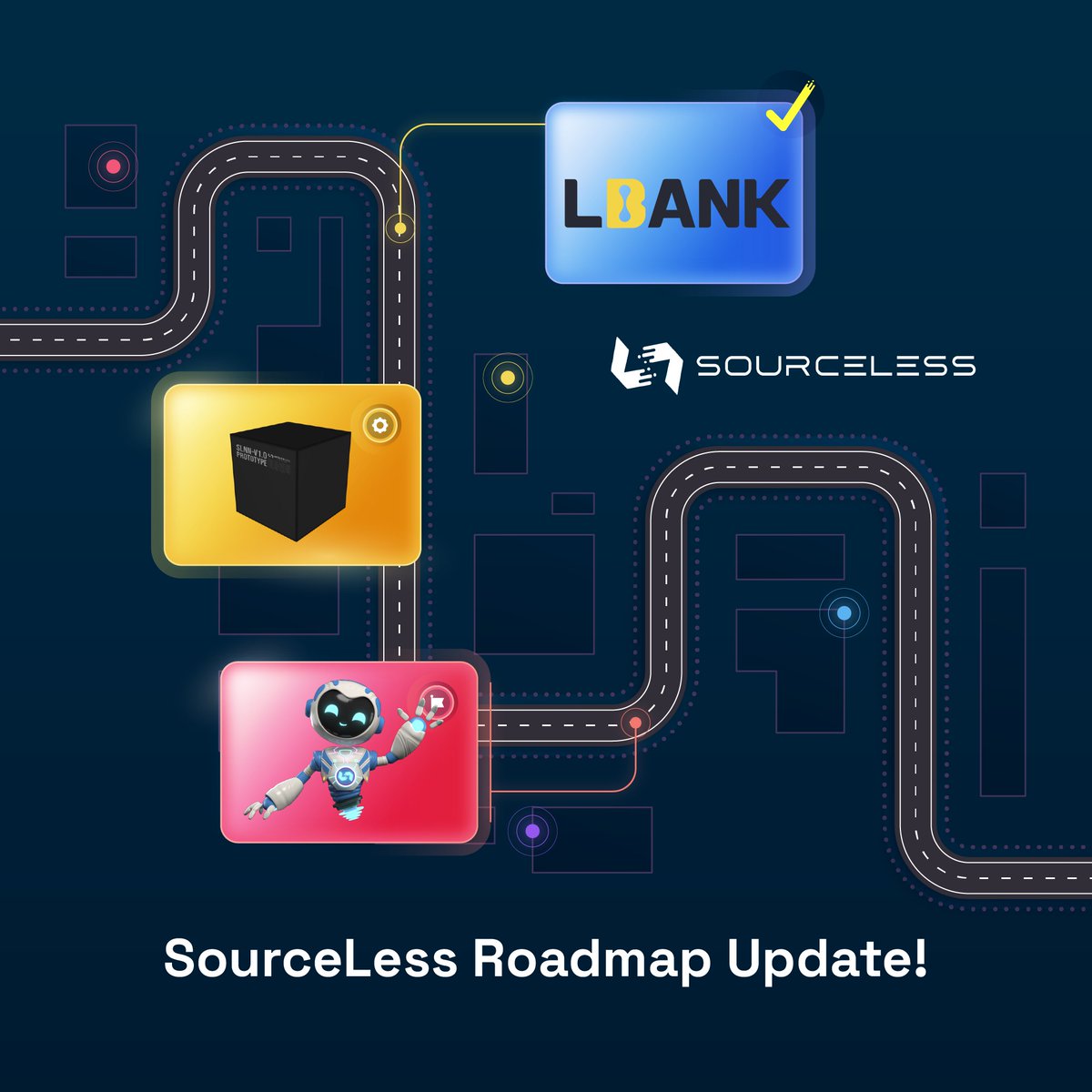 Sourceless78538's tweet photo. 🚀 SourceLess Roadmap Update! 🚀 
SourceLess freut sich, unsere kürzliche Börsennotierung an der LBank Exchange bekannt zu geben, die einen wichtigen Meilenstein auf unserem Weg darstellt! 🌐✨ https://t.co/d4XilVG3W4