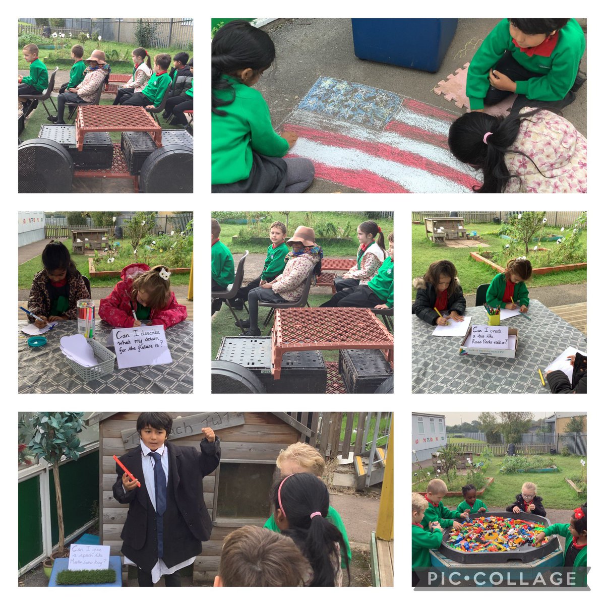 #Year1, #Year1and2 and #Year2 are exploring and engaging in   the lives of people who inspire us during Black History Month.  #MartinLutherKing #RosaPark #BettyCampbell #Article28 #AmbitiousCapableLearners