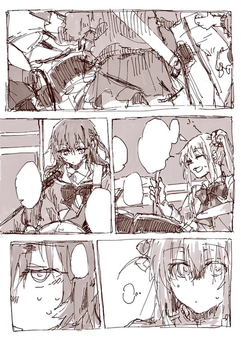 ちまちま絵やるの飽きて気分転換で5億年ぶりに漫画のようなもの描いてるけどたのしすぎ 
