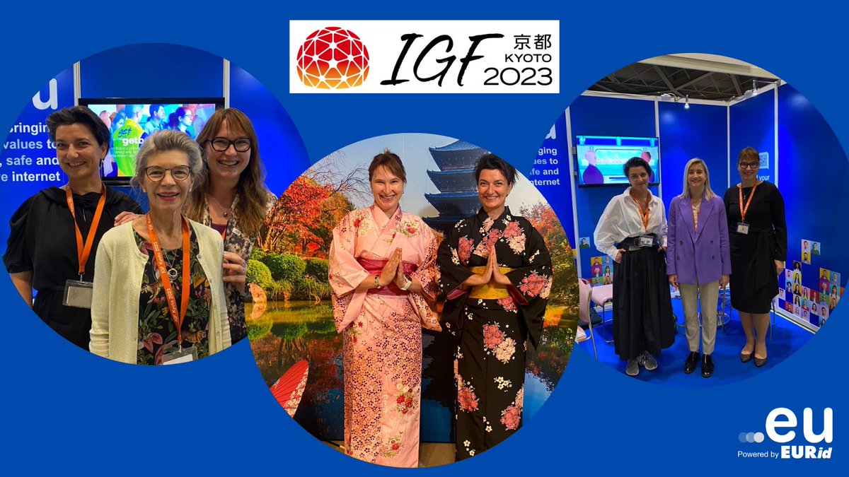 Greetings from the heart of the Internet Governance Forum 2023 in Kyoto! 🌐🇯🇵 

We're thrilled to be on the ground, where the energy is electric and the discussions are buzzing.

💡 EURid is at Booth 72!

#IGF2023 #IGFForum #doteu