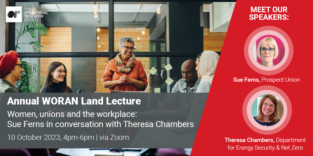 TheORSociety's tweet photo. Tomorrow!

👉Sue Ferns &amp; Theresa Chambers will be talking about a variety of issues including where things stand for women in the scientific/technical workplace, &amp; the movement towards gender equality &amp; equity.
👀Join us on Zoom: https://t.co/RmIasJOtTp...

#ALD2023 #LandLecture https://t.co/pjxORGk6hV