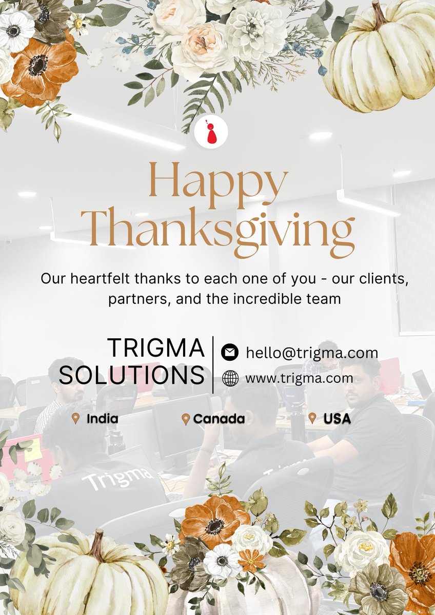 🍁 Happy Thanksgiving from Trigma 🍂

Wishing you a Happy Thanksgiving filled with love, joy, and the happiness of shared moments. 

#Thanksgiving2023 #Gratitude #ITPartner #thanksgiving2023 #thanksgivingcanada #canadaholiday #thanksgivingdinner #itcompany #itsolutions