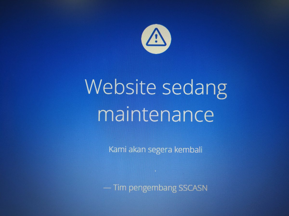 d_redhat's tweet photo. @BKNgoid Semoga segera bisa login lagi ya Min... Teman-teman IT BKN ditinggu maintenancenya. Semangat... https://t.co/jBaGOhL339