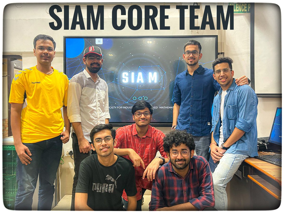 siam_iitism's tweet photo. The Society for Industrial and Applied Mathematics (SIAM) has revived its student chapter at IIT (ISM) Dhanbad after a hiatus. SIAM's SC renewed focus will encompass Competitive Programming,Machine Learning, and,notably Quantitative Analysis and many more to come.
@IITISM_DHANBAD https://t.co/1q47tKKhBl