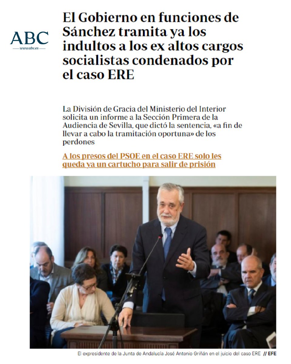 ppandaluz's tweet photo. 🚨 ÚLTIMA HORA | Sánchez tramita ya los indultos a los ex altos cargos socialistas condenados por el caso ERE.

6️⃣7️⃣9️⃣.4️⃣3️⃣2️⃣.1️⃣7️⃣9️⃣€ fueron defraudados a todos los andaluces. https://t.co/xq5ygKP2U4