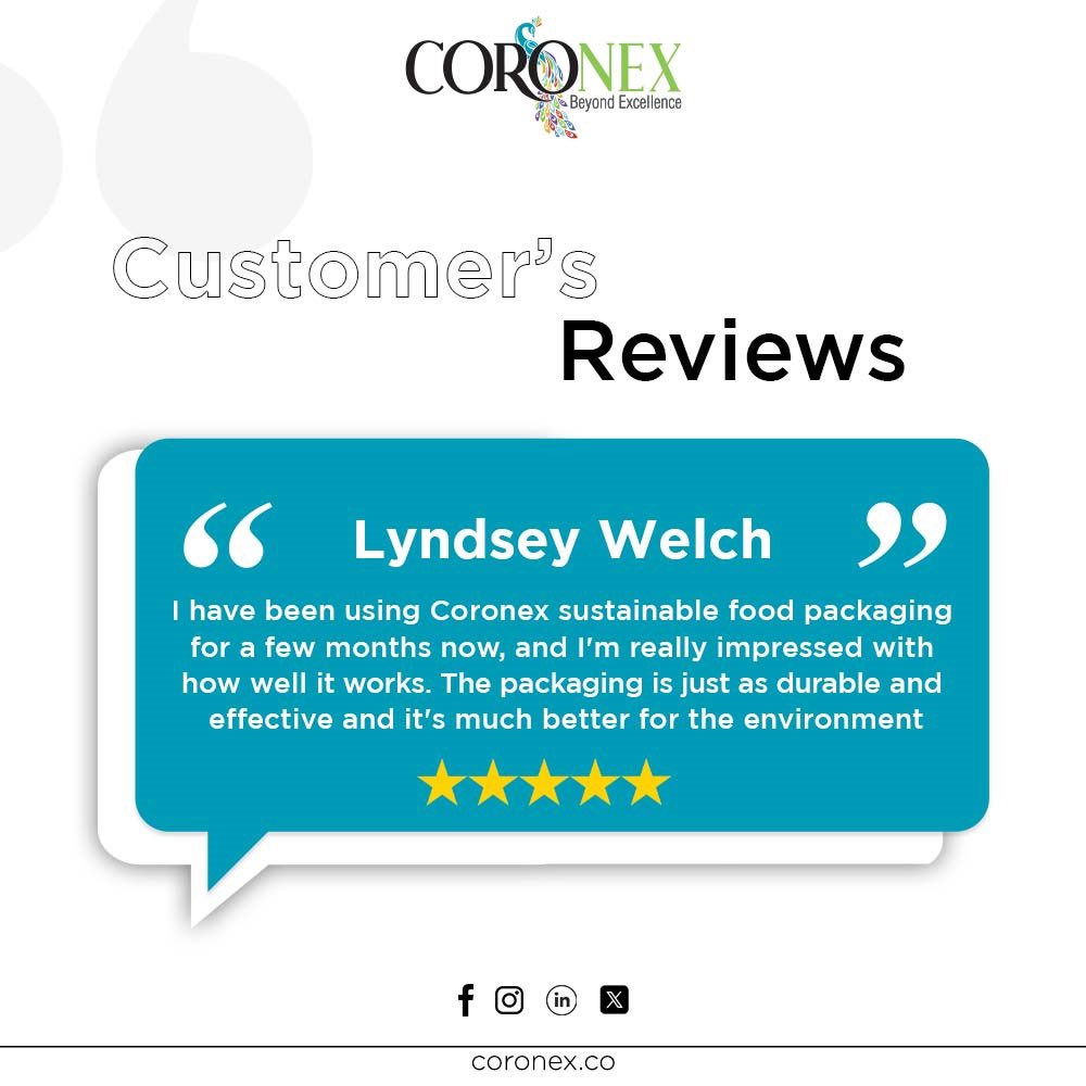 Coronex_CP's tweet image. We are so grateful for the love from our customers. Here are a few of our favorite recent reviews. 💬

#coronexbeyondexcellence #foodpackagingsolution #packagingmanufacture #sustainability 
#beyondexcellencepackaging #foodpackagingexperts #ecofriendlypackaging