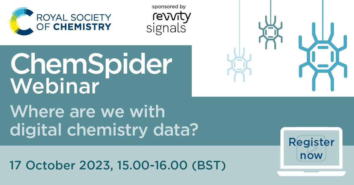 ChemSpider from the Royal Society of Chemistry (@chemspider) on Twitter photo What’s the current landscape for digital chemistry data? Elevate your research by discovering developments in the first expert webinar of our new ChemSpider series: rsc.zoom.us/webinar/regist…
<a href="/FairChemistry/">FAIRChemistry</a> <a href="/RevvitySignals/">Revvity Signals</a> <a href="/kmjablonka/">Kevin M Jablonka</a> What’s the current landscape for digital chemistry data? Elevate your research by discovering developments in the first expert webinar of our new ChemSpider series: rsc.zoom.us/webinar/regist…
<a href="/FairChemistry/">FAIRChemistry</a> <a href="/RevvitySignals/">Revvity Signals</a> <a href="/kmjablonka/">Kevin M Jablonka</a>