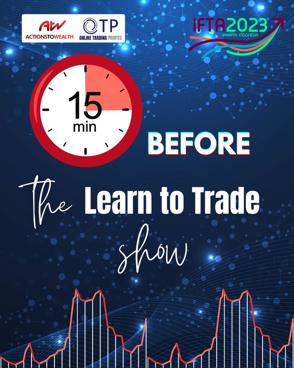 ActionsToWealth's tweet image. 📷📷 Just 15 Minutes Before the Learn To Trade Show - 6 PM Singapore Time!
Register for the show and you might win amazing prizes up to $1000. Join us in our Facebook Group.
facebook.com/groups/learnto…
.
.
.
.
.
#TradeWithUs
#LearnToTradeOnline #TradingMasters
#Trading
#TradingForex