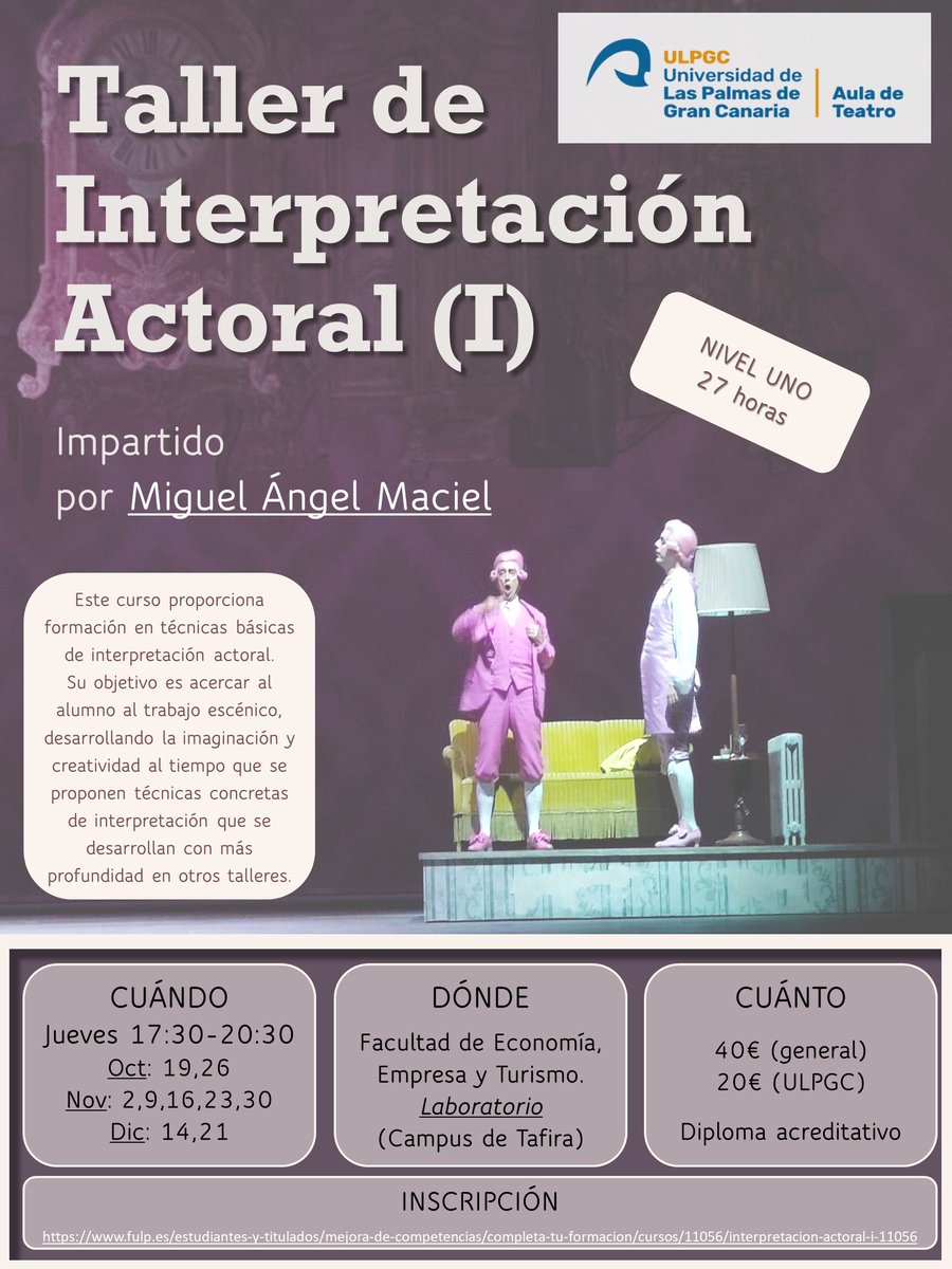 AuladeTeatro_ULPGC (@teatroulpgc) on Twitter photo 