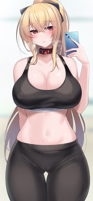 「ええと運動したら記録として写真を撮って送る…こんな感じかな」
『もっと生の太ももまで見える感じにしてください。記録として必要なので』
「……」

怪しいパーソナルトレーニングを受けるスポーツの日首輪ちゃん 