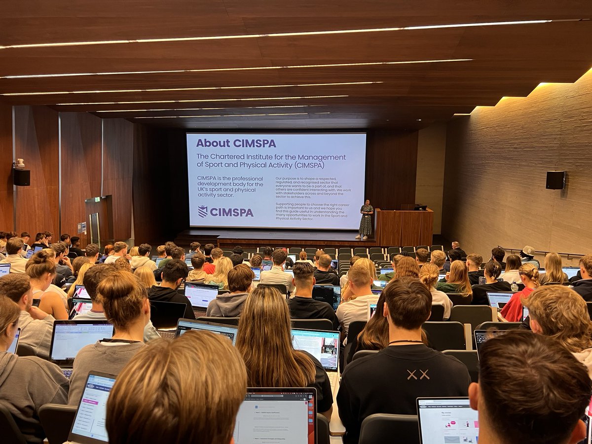 Great to welcome Michelle Howden (the Sport &amp; Physical Activity Skills Hub Manager <a href="/cimspa/">CIMSPA</a>) to <a href="/oxford_brookes/">Oxford Brookes University</a>, to discuss skills, industry qualifications and sector roles to prepare our students to be sector ready