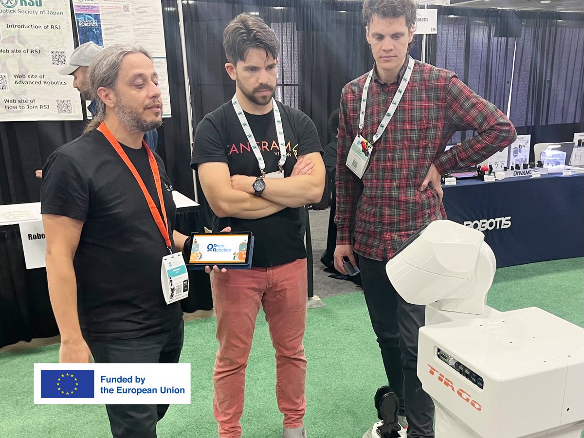 We're thrilled to have shared the <a href="/OpenDR_EU/">OpenDR</a> #project, which aims to develop a toolkit for core #robotic functionalities, particularly by leveraging deep learning and #ai, at the annual IROS Conference. Learn more: pal-robotics.com/collaborative-…
