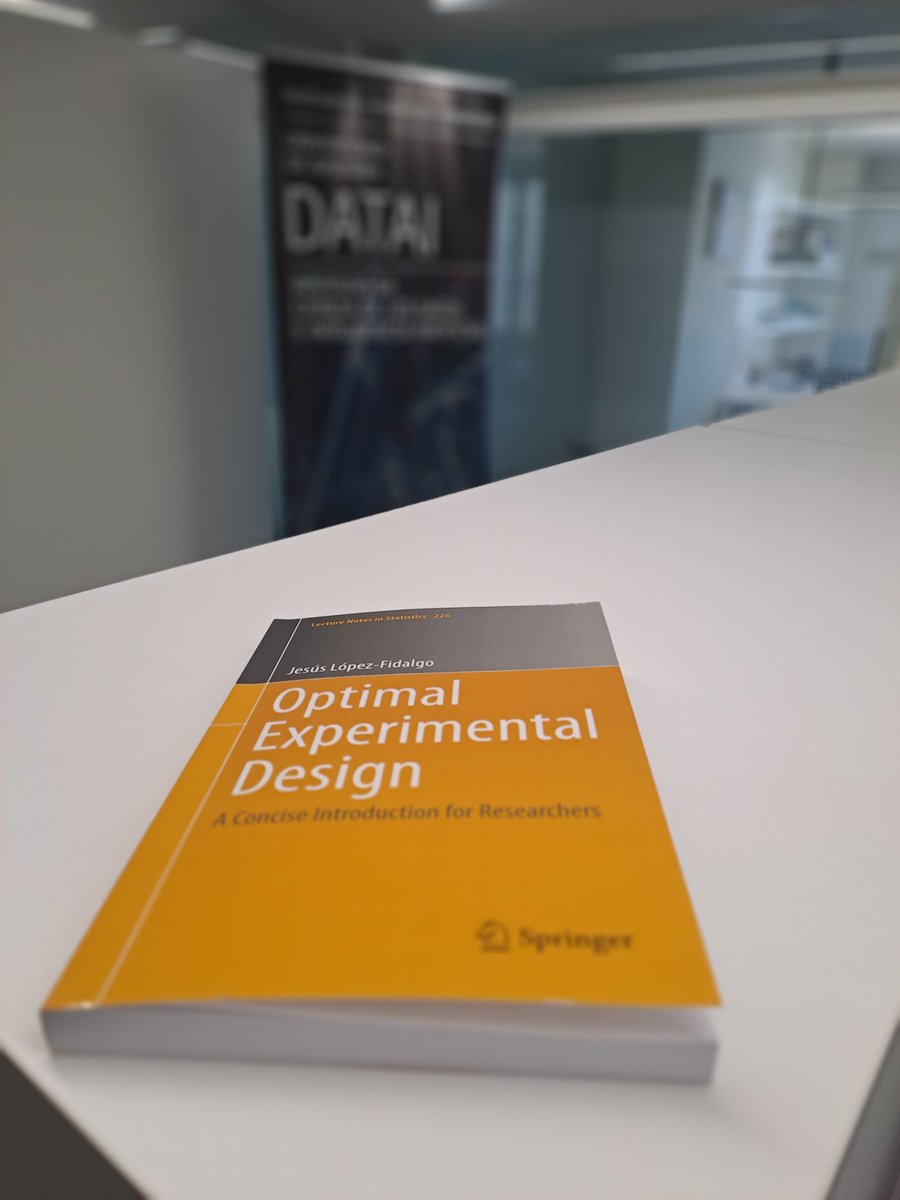 🔴 Con mucha ilusión os presentamos el libro de nuestro director <a href="/fidalgo4444/">Jesús López Fidalgo</a>: 

"Optimal Experimental Design. A Concise Introduction for Researchers". 🎲📕