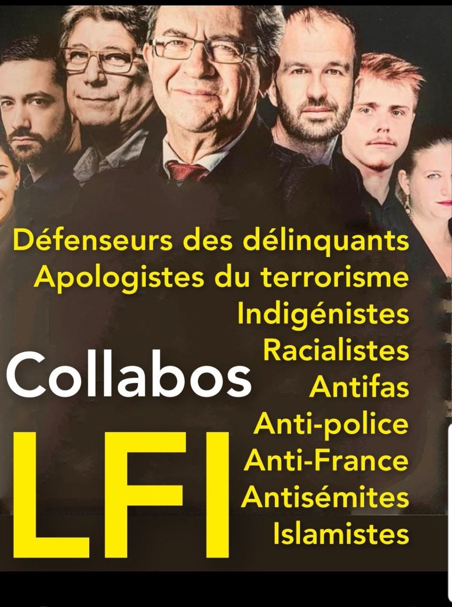 CordonB34872132's tweet photo. #DissolutionLFI #islamogauchiste #PlusJamaisLFI #DegageonsMelenchon #melenchonalehpaden2023 https://t.co/xXMNtZuGrv