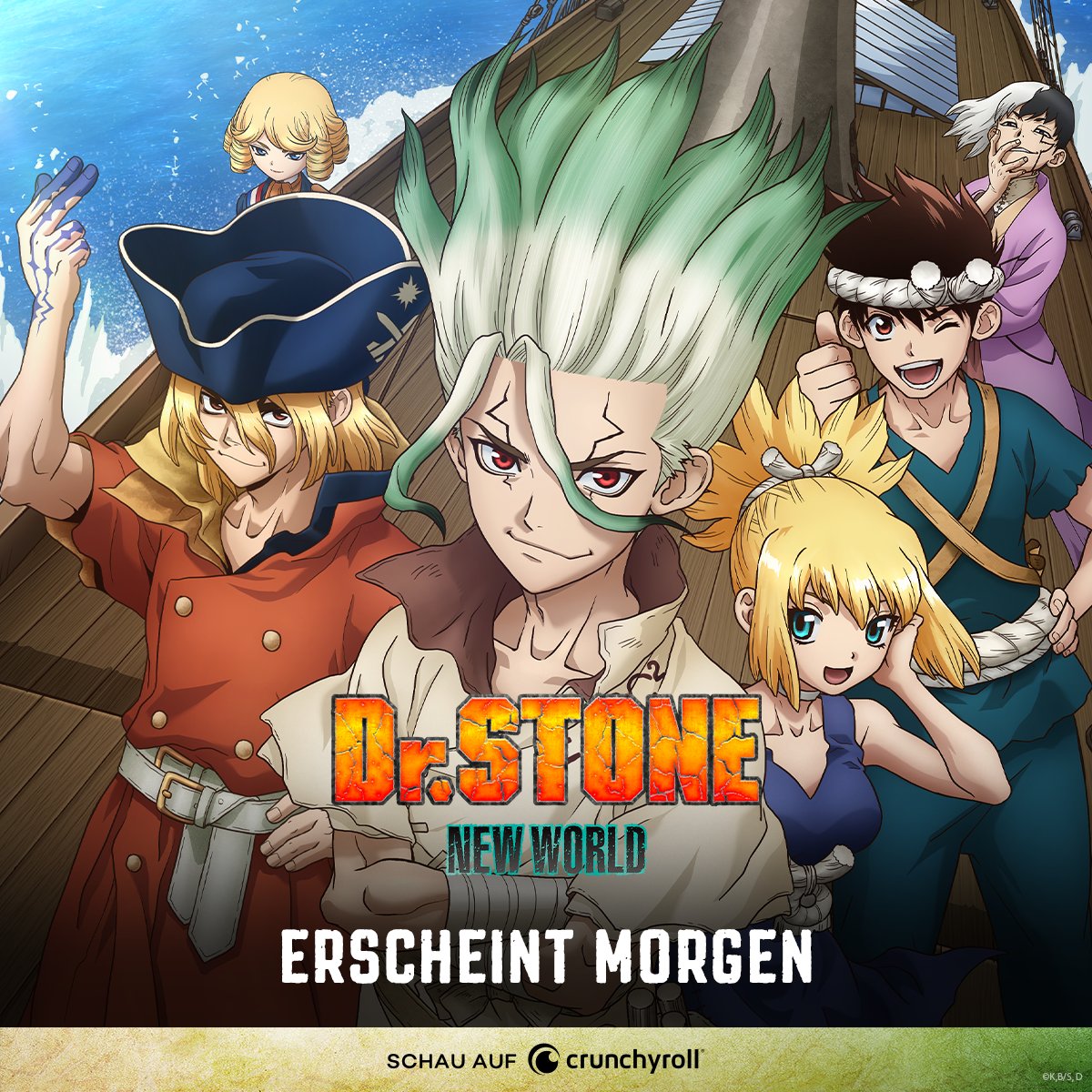 DrStone_DE's tweet photo. Morgen geht es weiter mit Dr. STONE NEW WORLD! 🪨 https://t.co/Wr0yfzBrtH