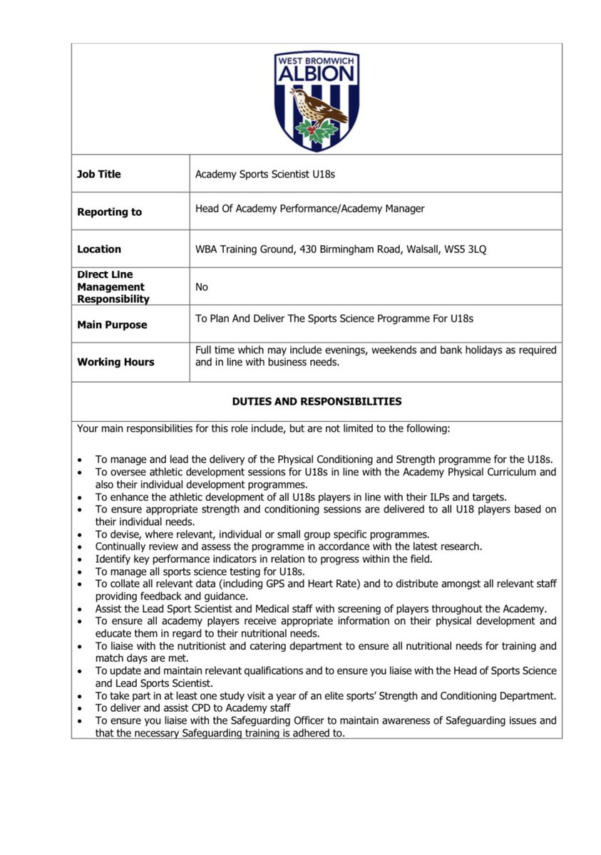 TomPage_7's tweet image. 📣 Great role available here @WBA in the Academy  Performance Team within a progressive and forward thinking club…

irecruit.efl.com/vacancies/207/…