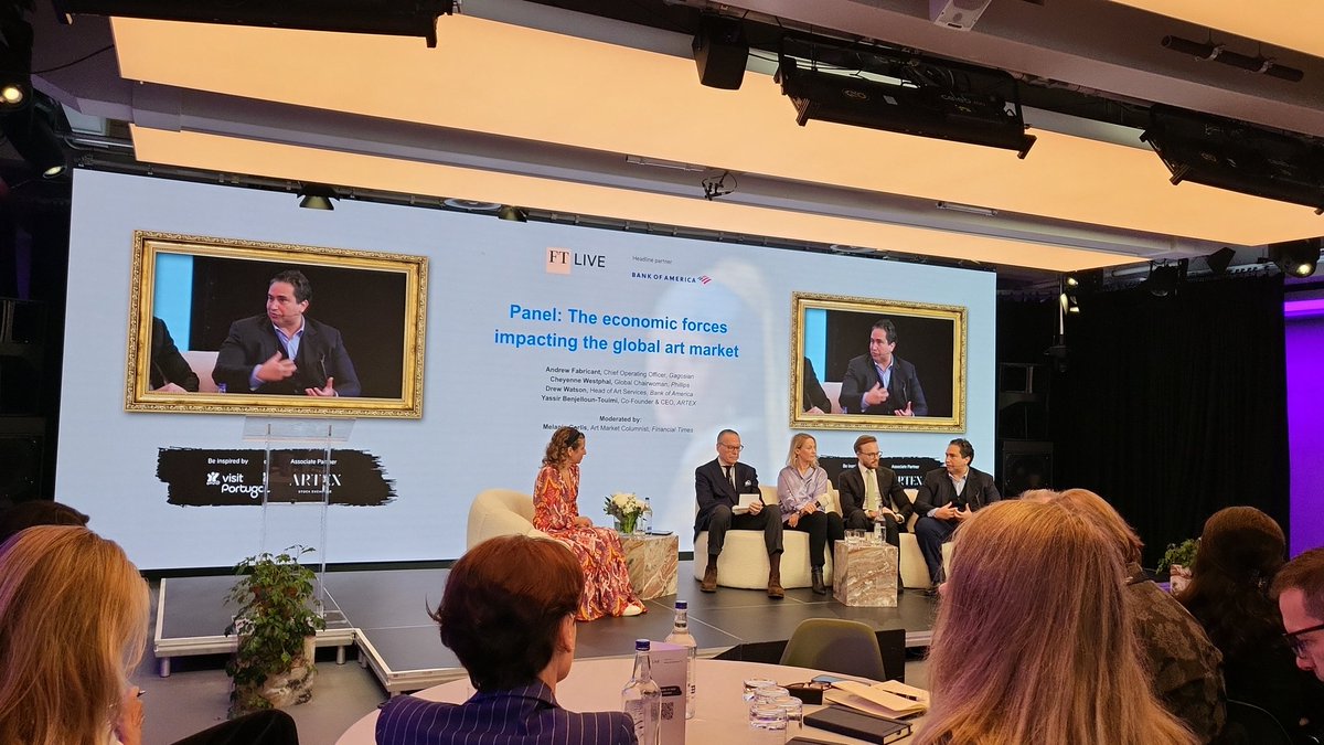 bjkbrocker's tweet photo. At the Business of Art summit today, an interesting Monday of Frieze week where we're not surrounded by Art or artists but by the people focusing on growing the business around it. #FTArt https://t.co/Cv9ktTBQdM